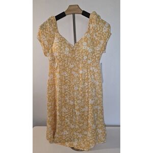 Almost Famous Women's Large Floral‎ Dress Yellow -48